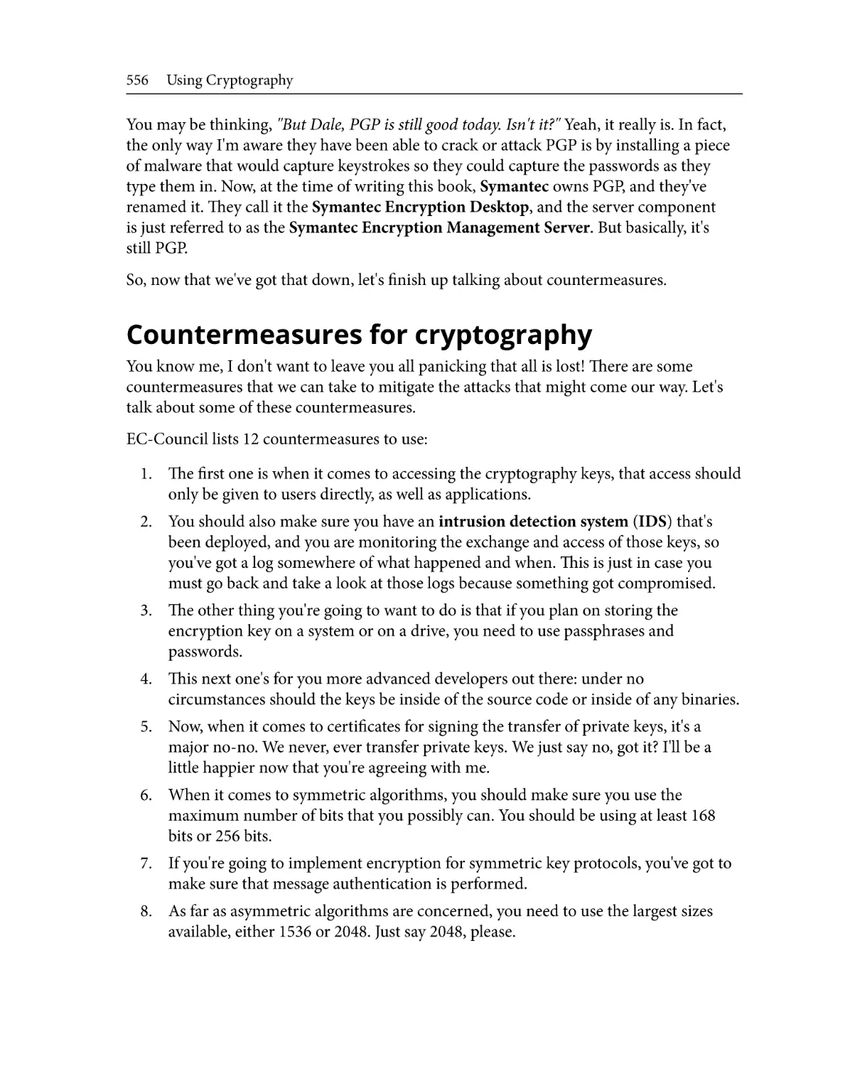 Countermeasures for cryptography