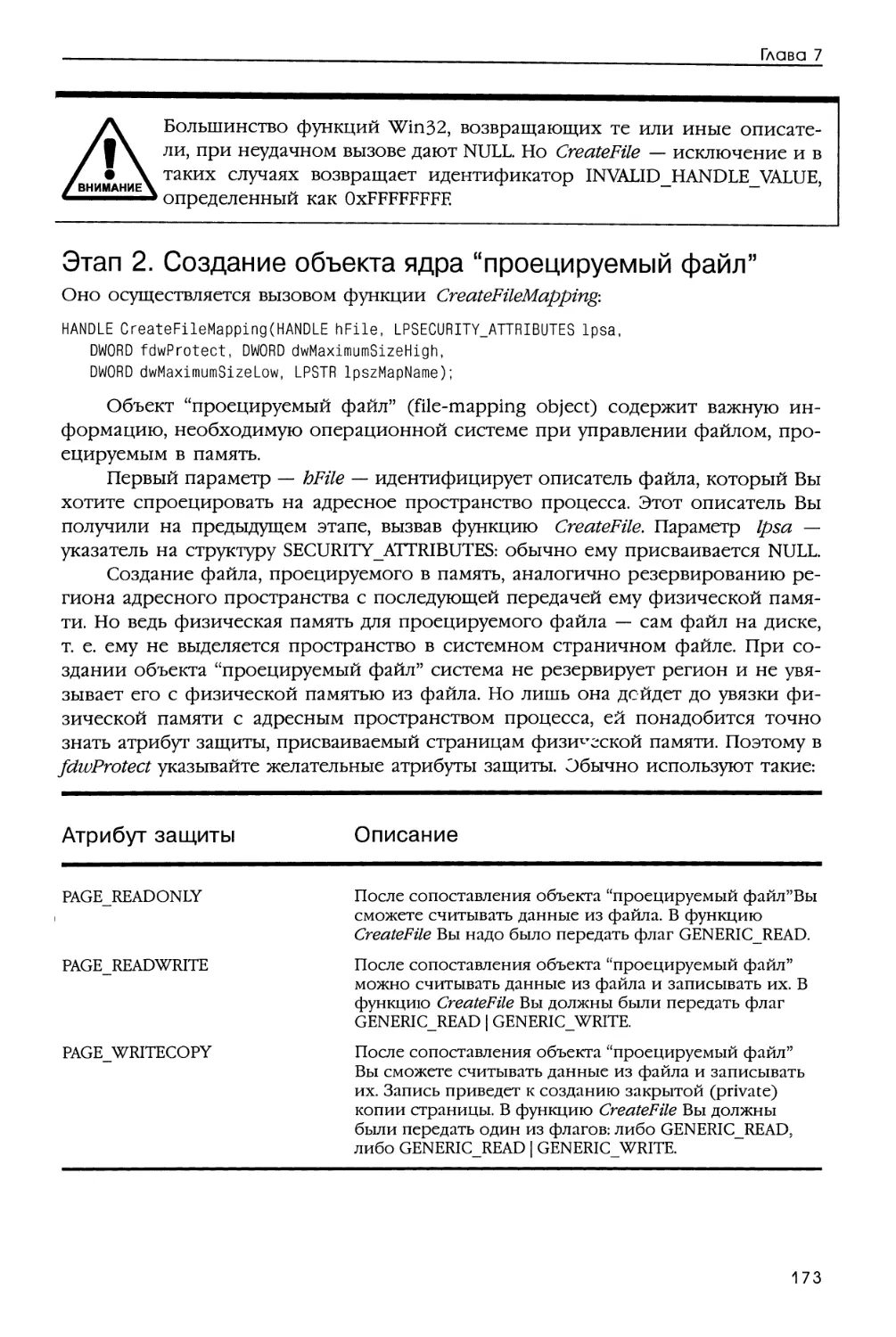 Метод 4. Один Файл и никаких буферов
Подготовка к использованию файлов, проецируемых в память
Этап 1 Создание или открытие объекта ядра \