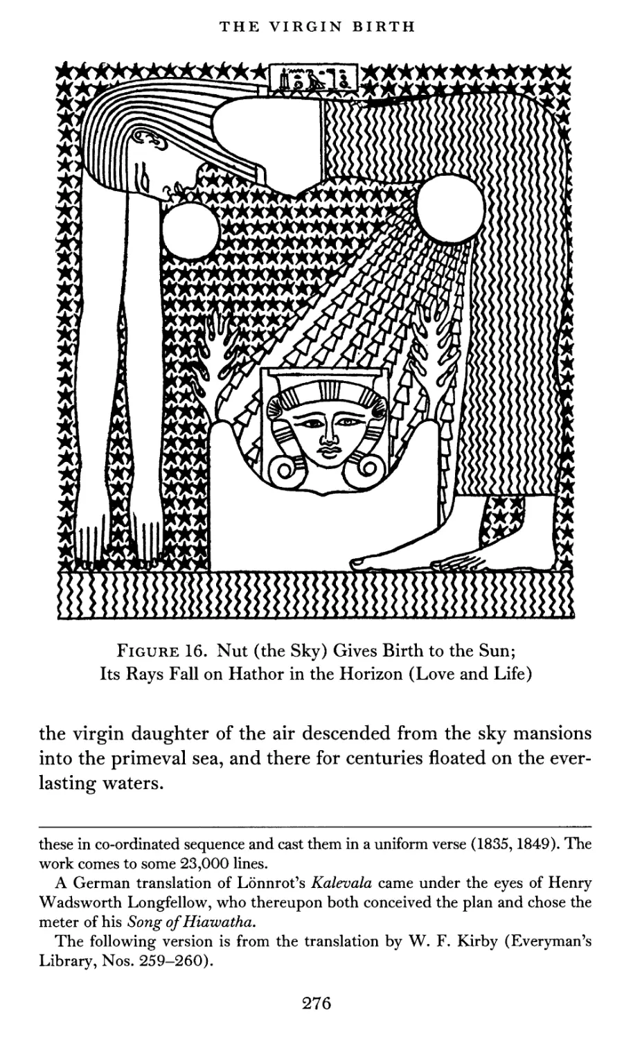 16  Nut (the Sky) Gives Birth to the Sun; Its Rays Fall on Hathor in the Horizon (Love and Life)