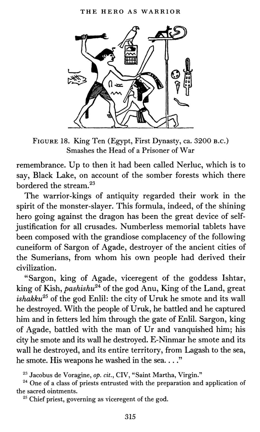 18  King Ten (Egypt, First Dynasty, ca. 3200 B.C.) Smashes the Head of a Prisoner of War