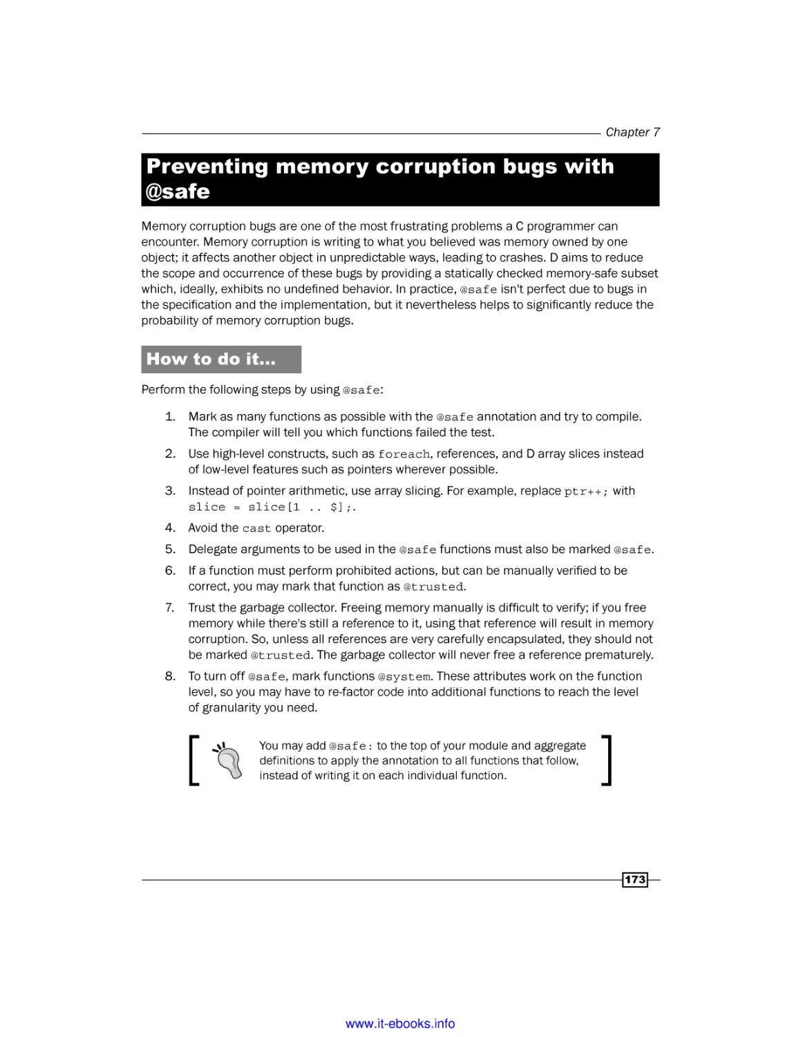 Preventing memory corruption bugs with