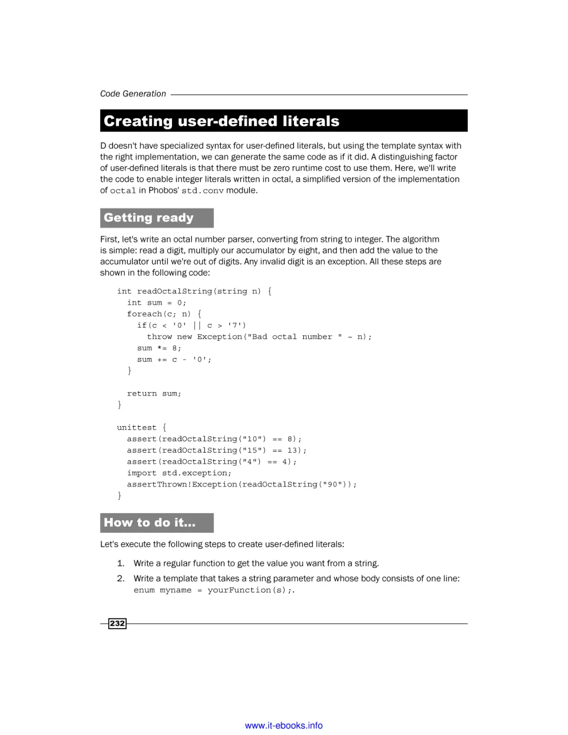 Creating user-defined literals