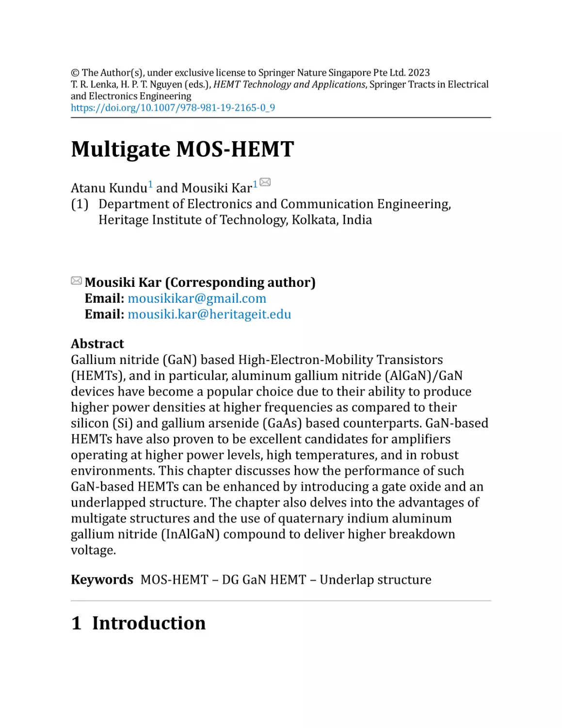 Multigate MOS-HEMT