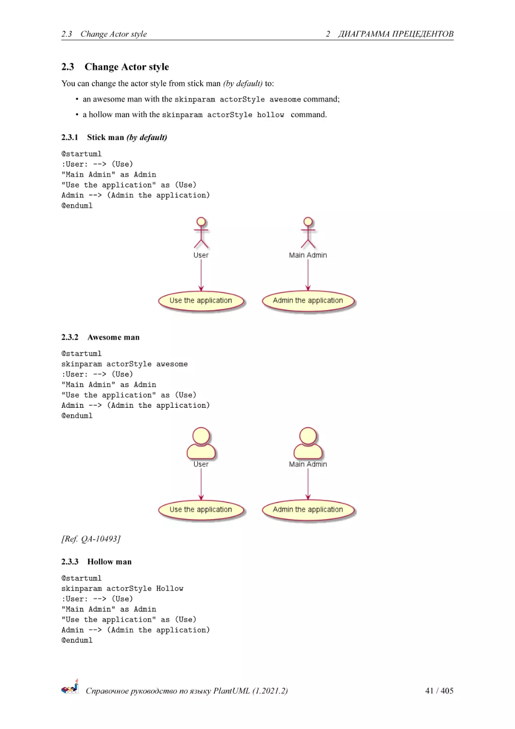 Change Actor style
Stick man (by default)
Awesome man
Hollow man