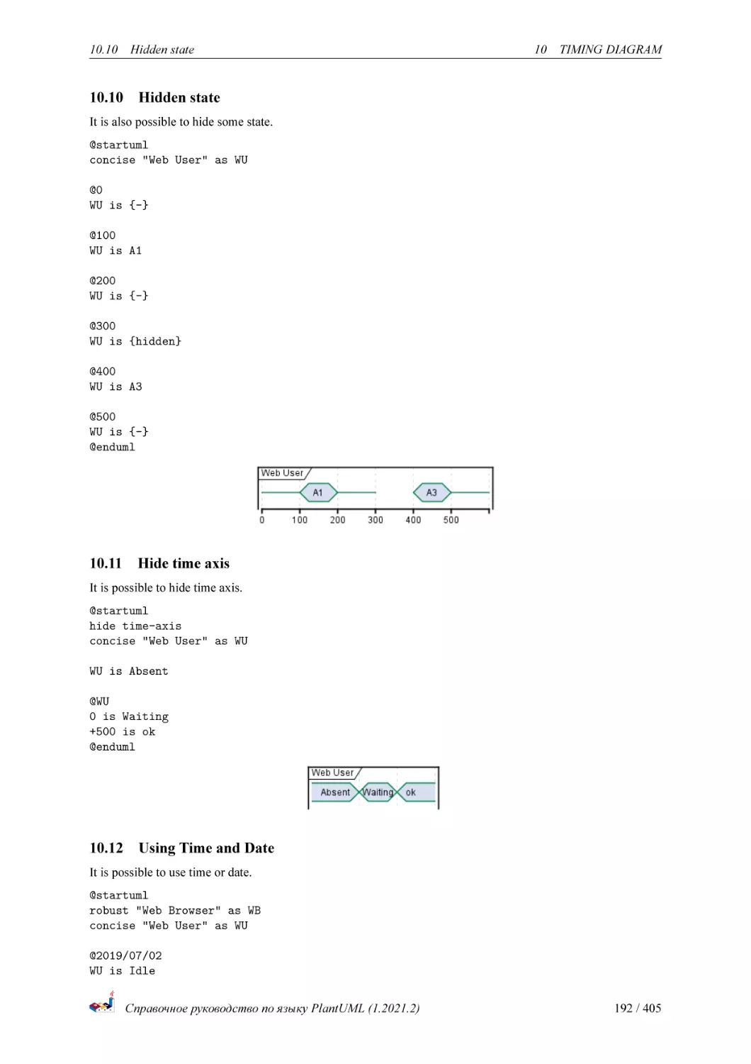 Hidden state
Hide time axis
Using Time and Date