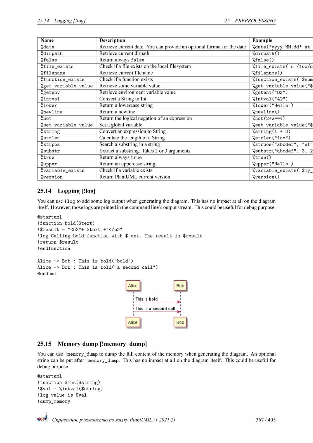 Logging [!log]
Memory dump [!memory_dump]