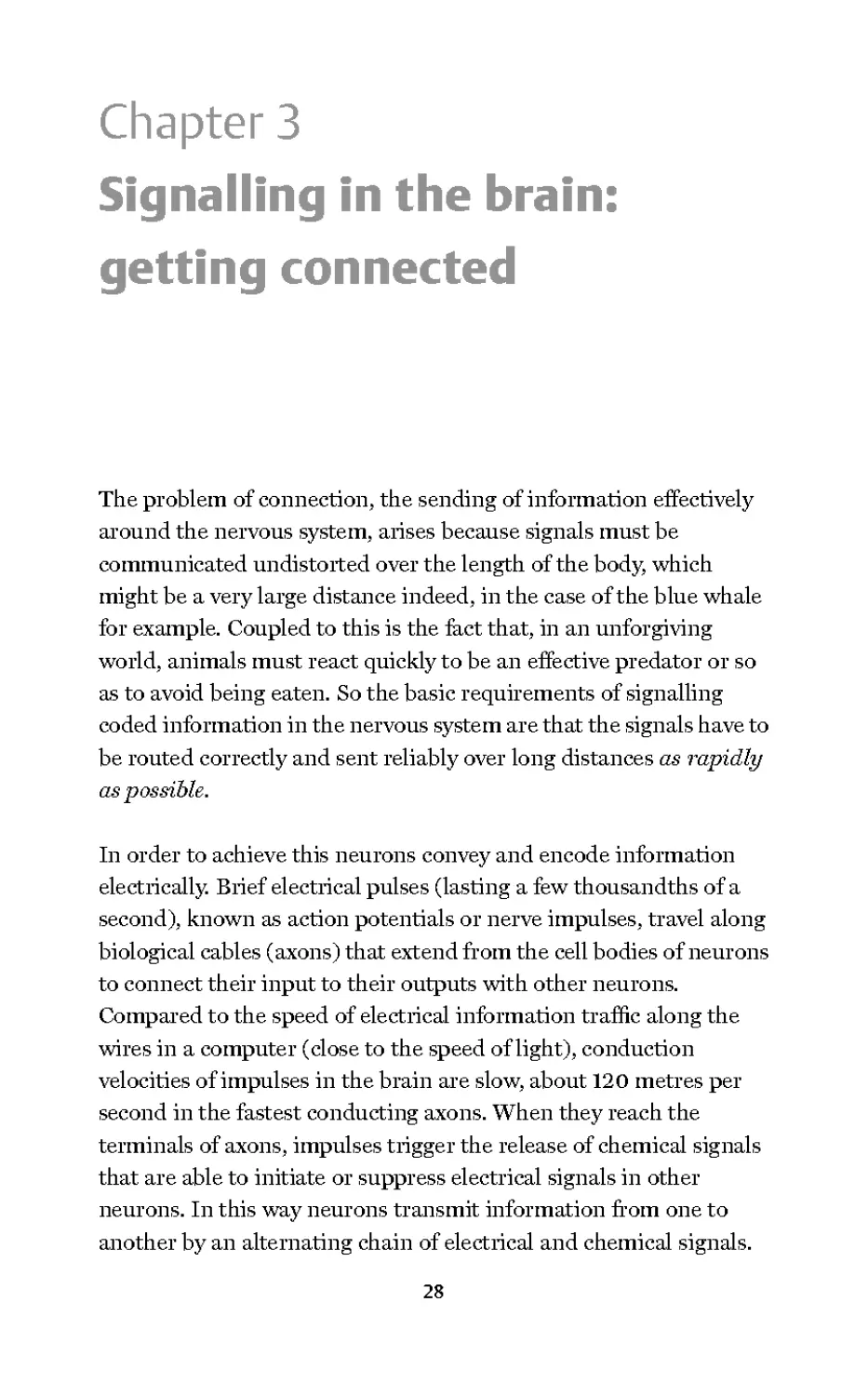 3 Signalling in the brain: getting connected