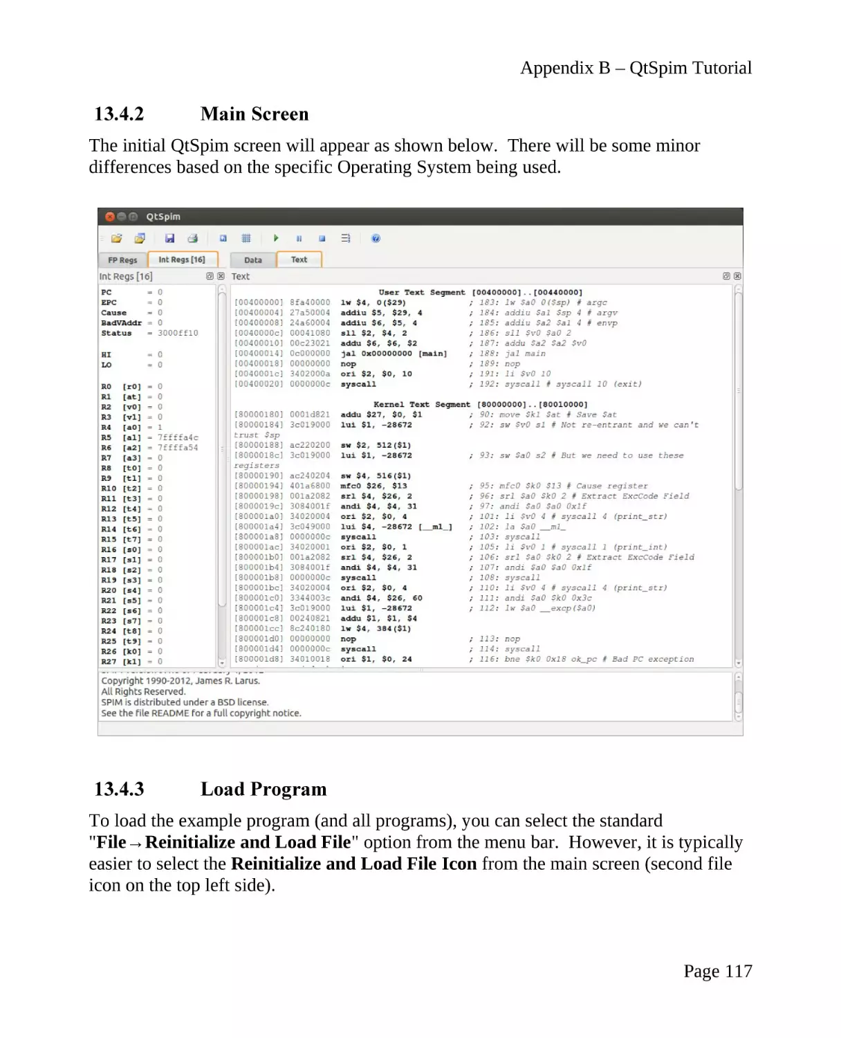 13.4.2 Main Screen
13.4.3 Load Program