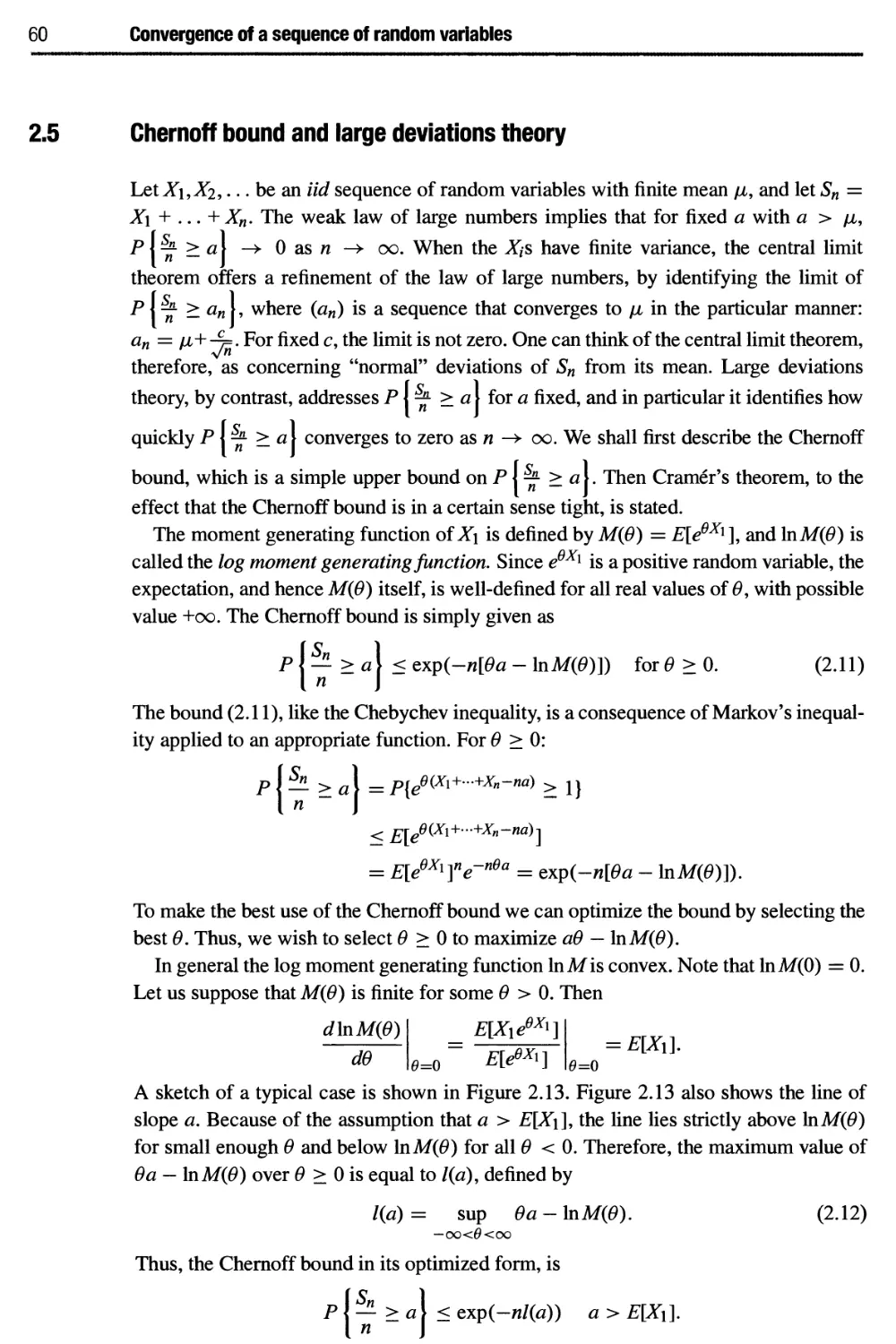 2.5 Chemoff bound and large deviations theory 60