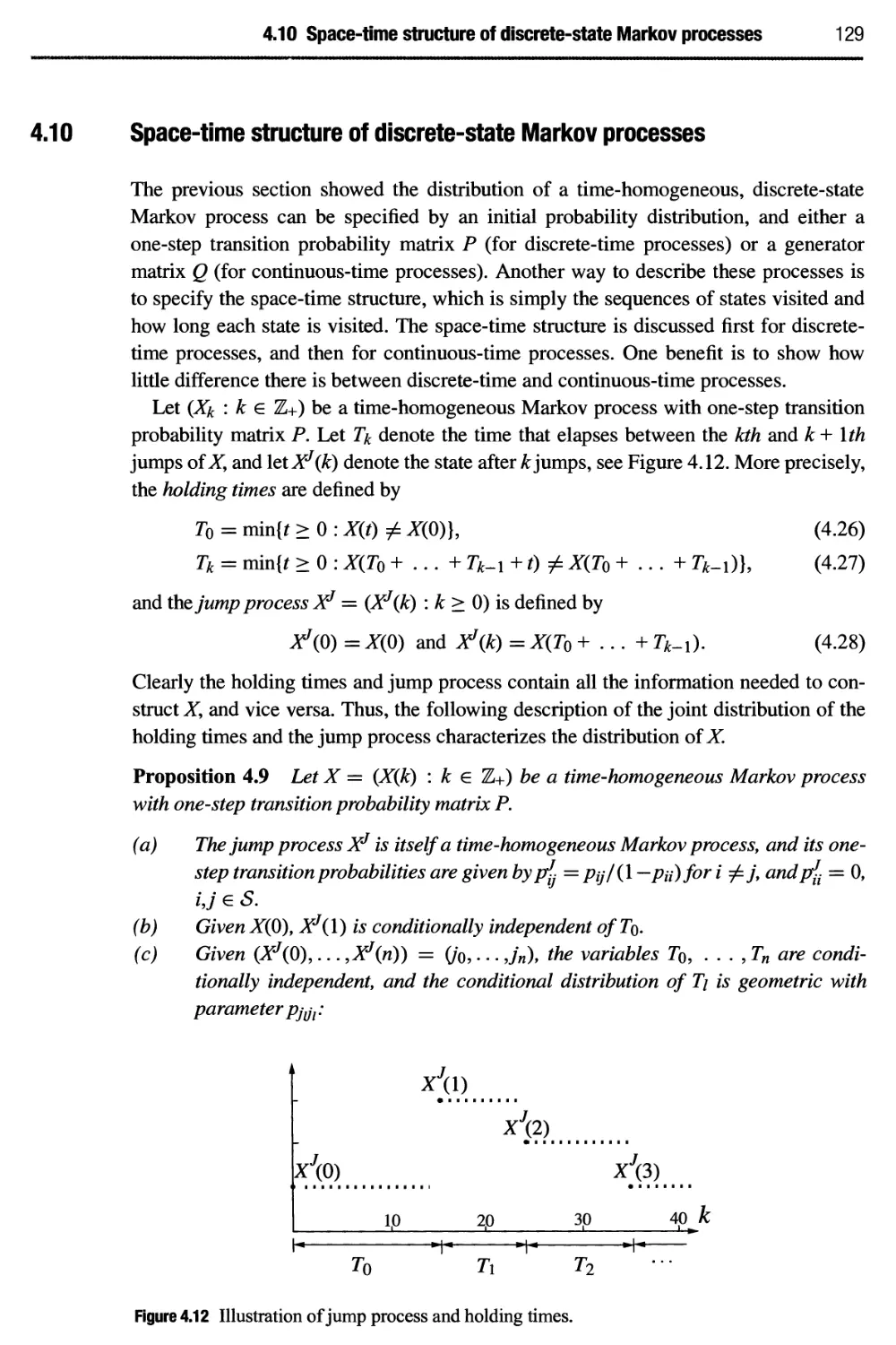 4.10 Space-time structure of discrete-state Markov processes 129