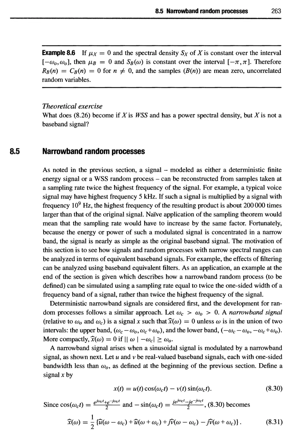 8.5 Narrowband random processes 263