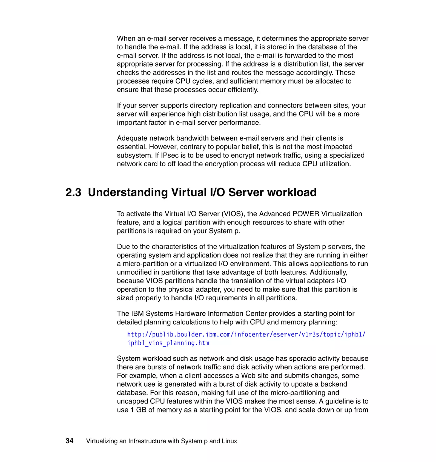 2.3 Understanding Virtual I/O Server workload