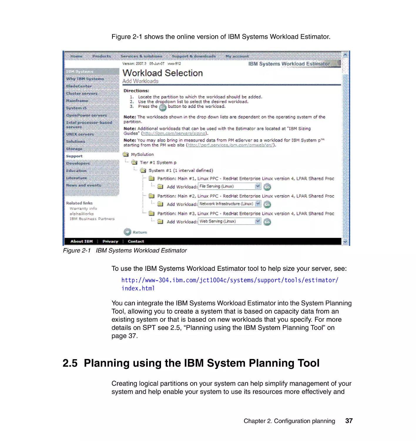 2.5 Planning using the IBM System Planning Tool
