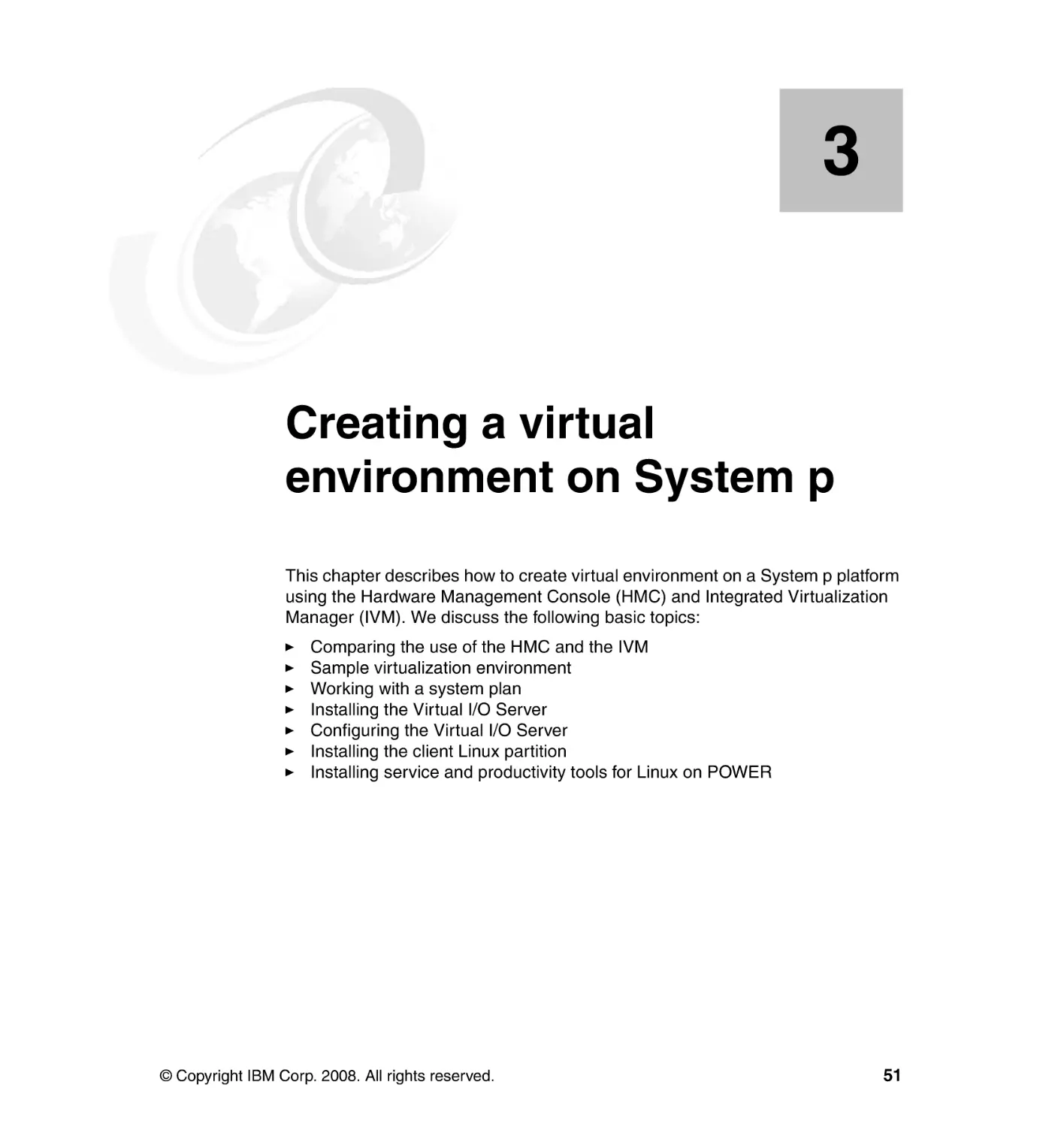 Chapter 3. Creating a virtual environment on System p