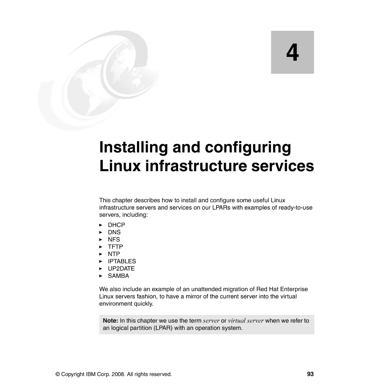Chapter 4. Installing and configuring Linux infrastructure services