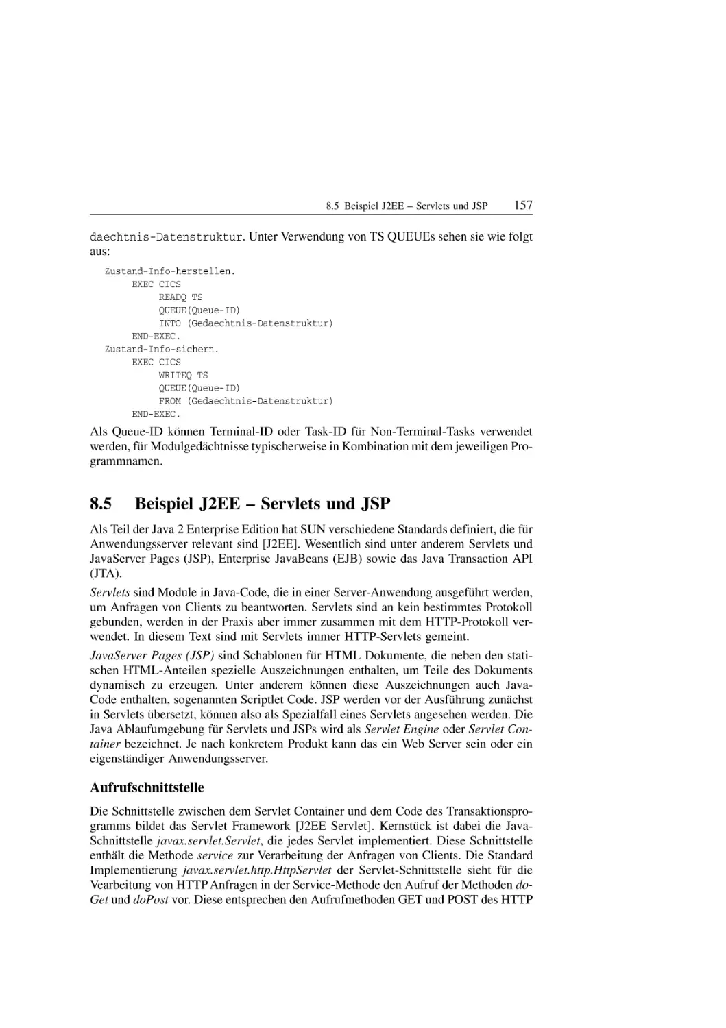 8.5 Beispiel J2EE - Servlets und JSP
