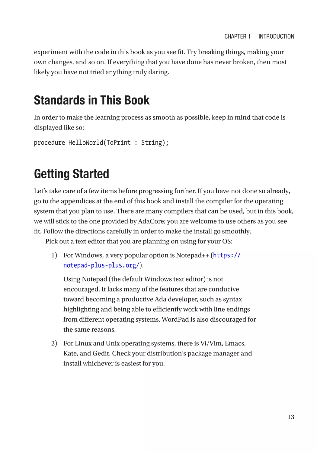 Standards in This Book
Getting Started