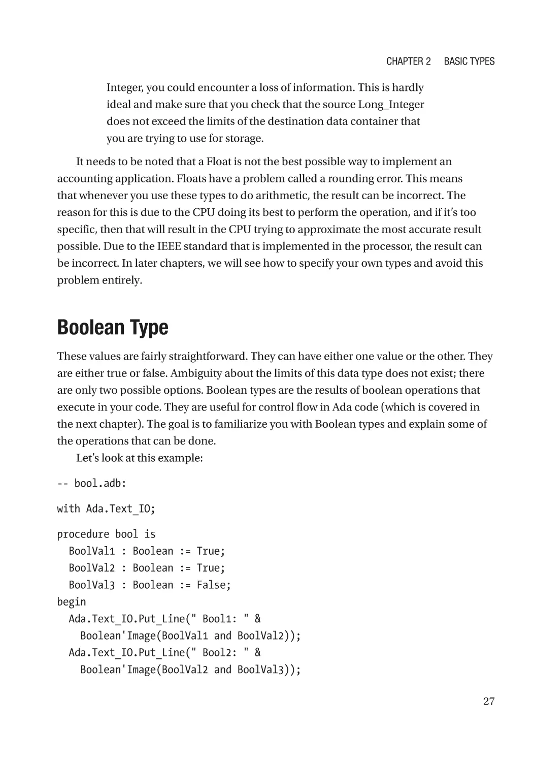 Boolean Type