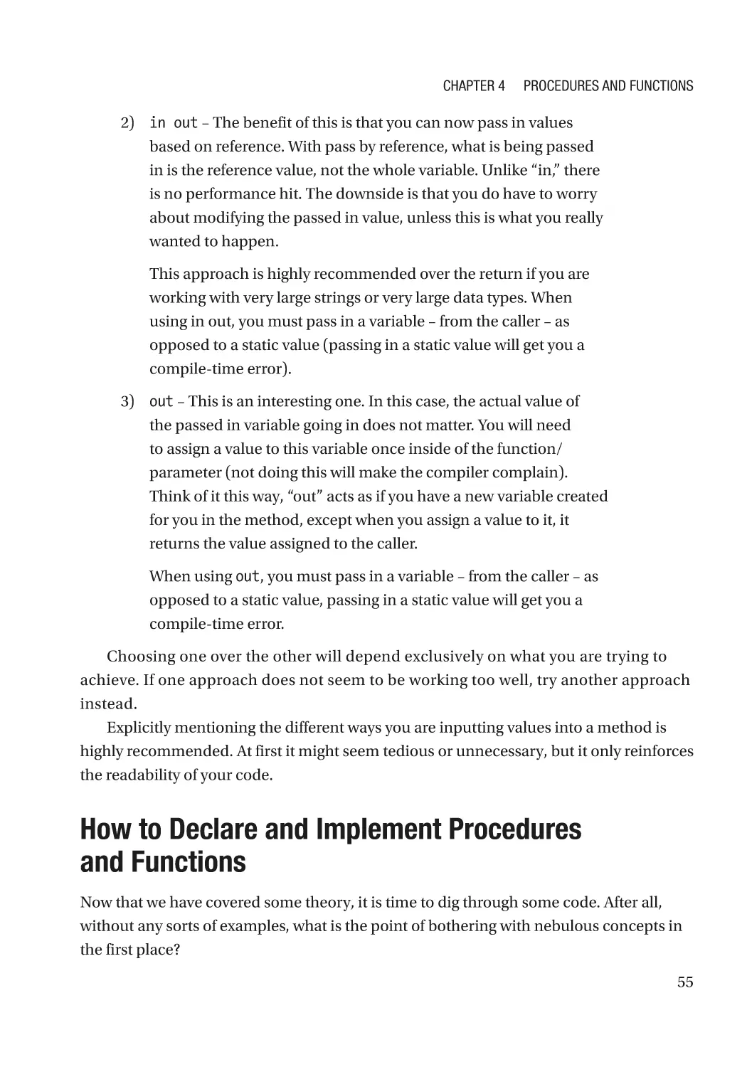 How to Declare and Implement Procedures and Functions