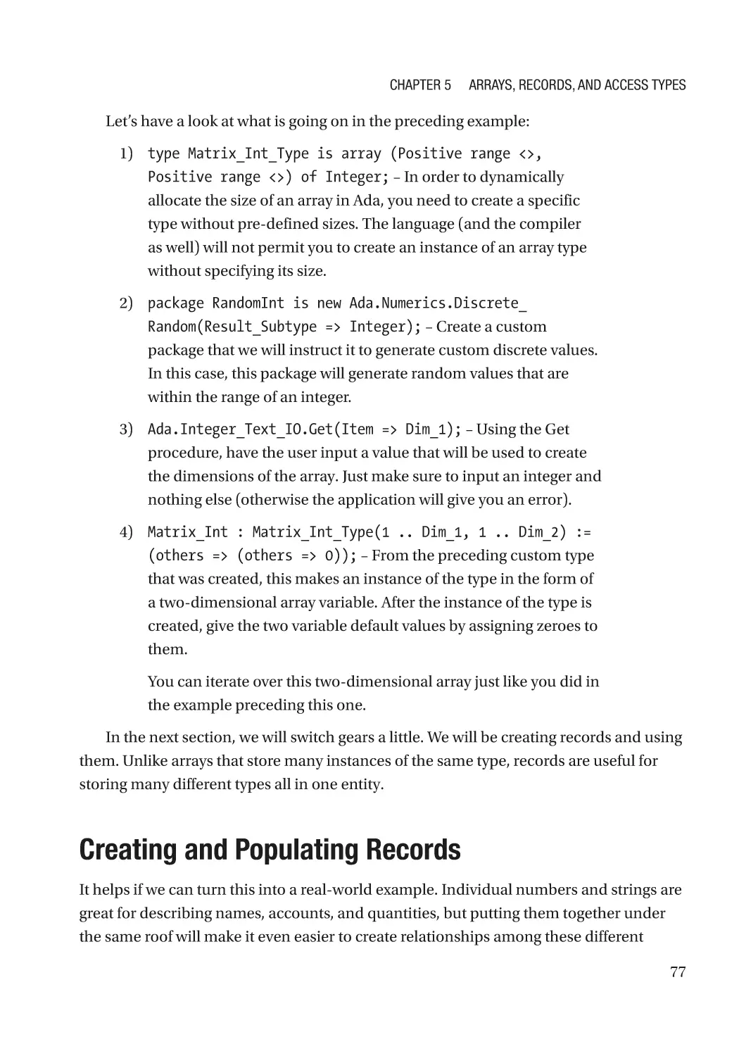 Creating and Populating Records