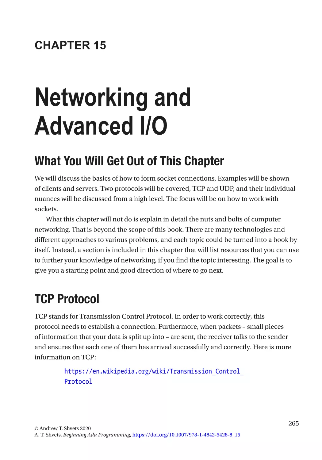 Chapter 15
What You Will Get Out of This Chapter
TCP Protocol