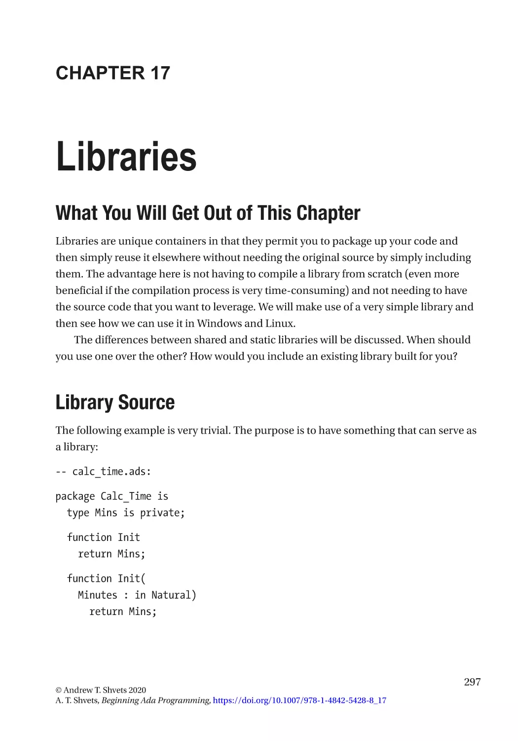 Chapter 17
What You Will Get Out of This Chapter
Library Source