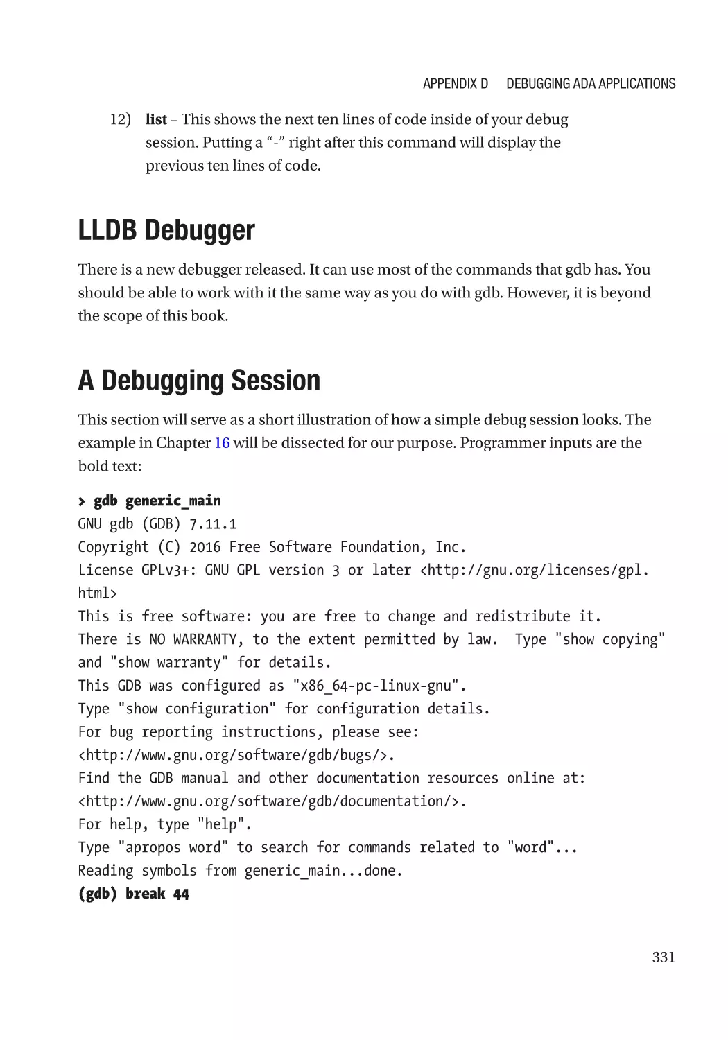 LLDB Debugger
A Debugging Session
