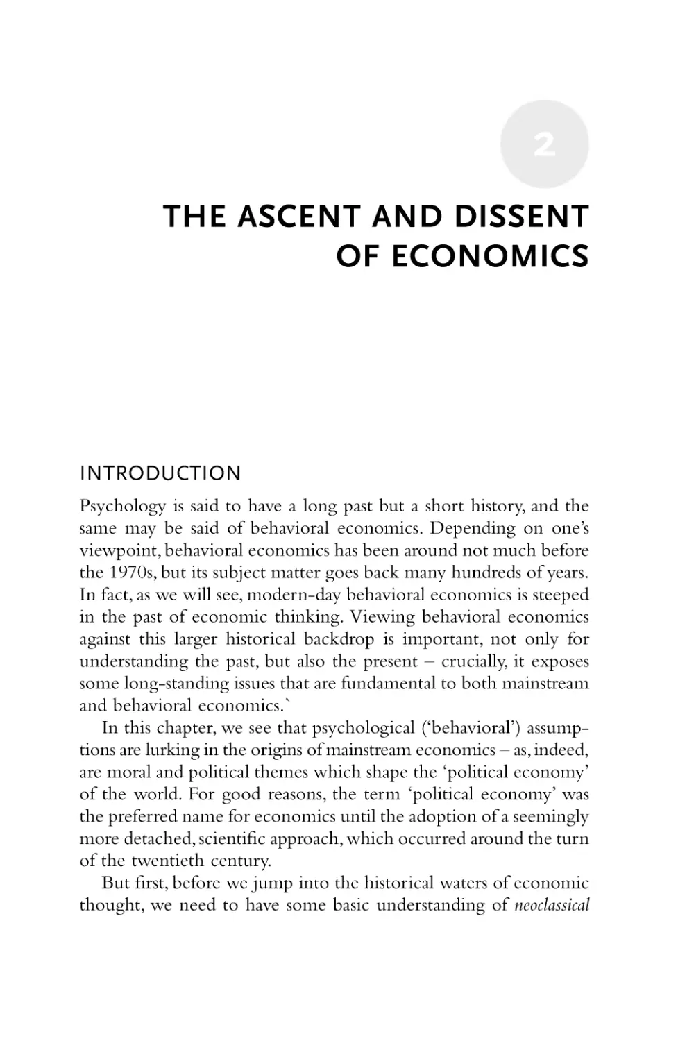 2 The ascent and dissent of economics