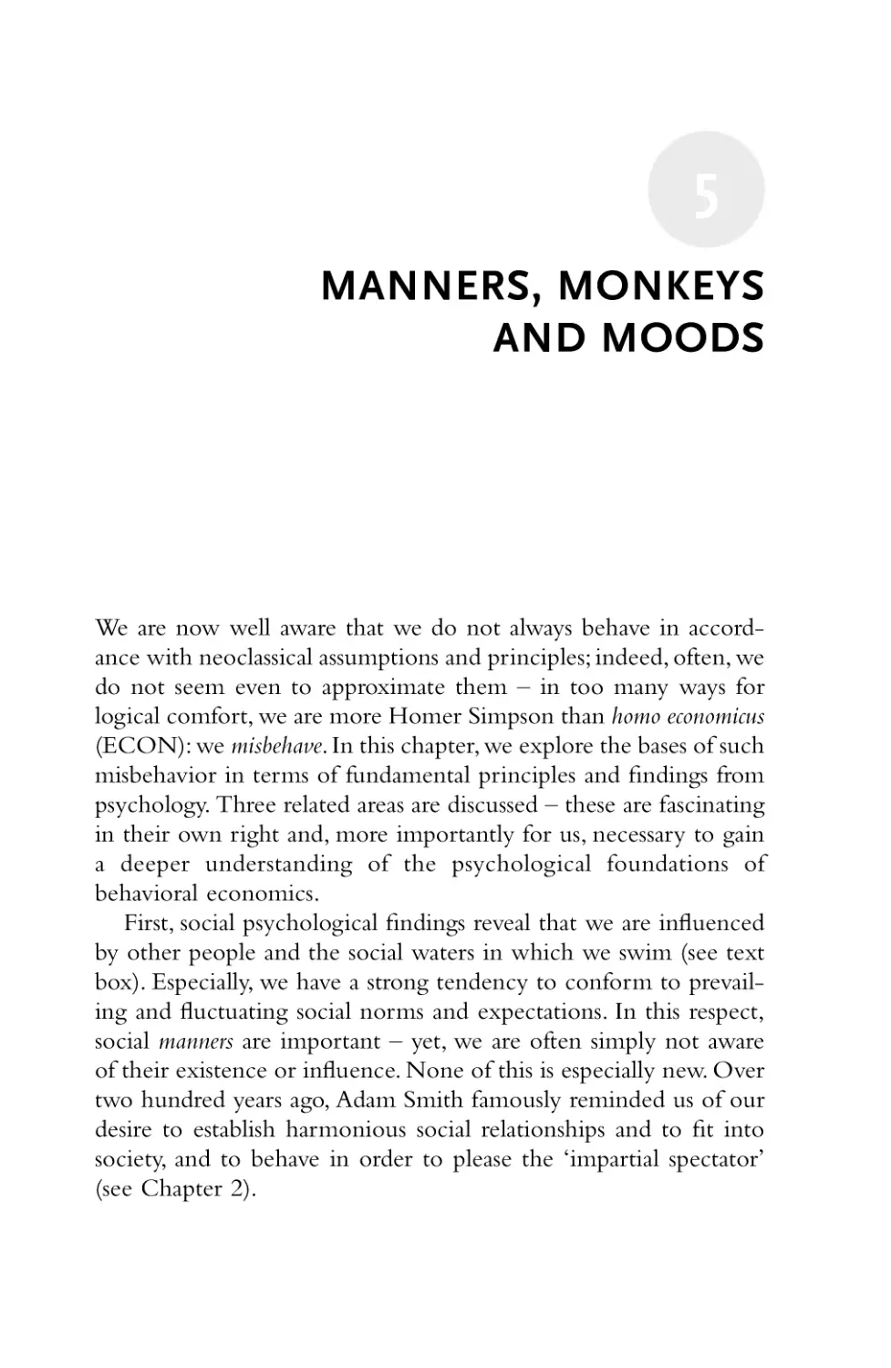 5 Manners, monkeys and moods