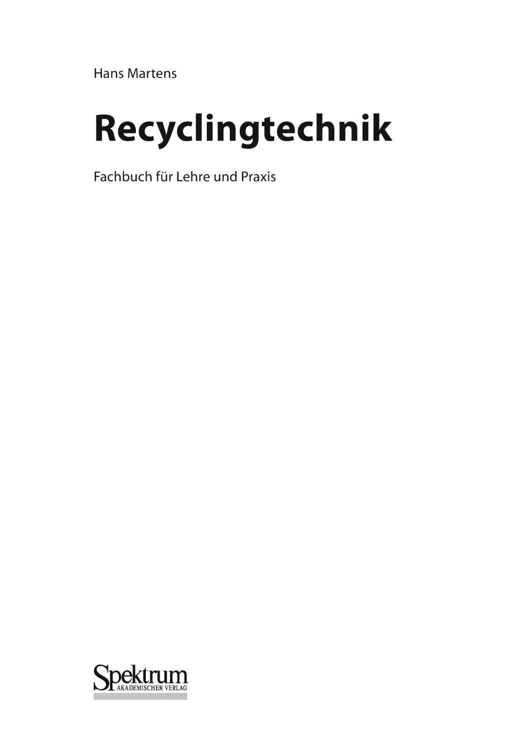 Recyclingtechnik