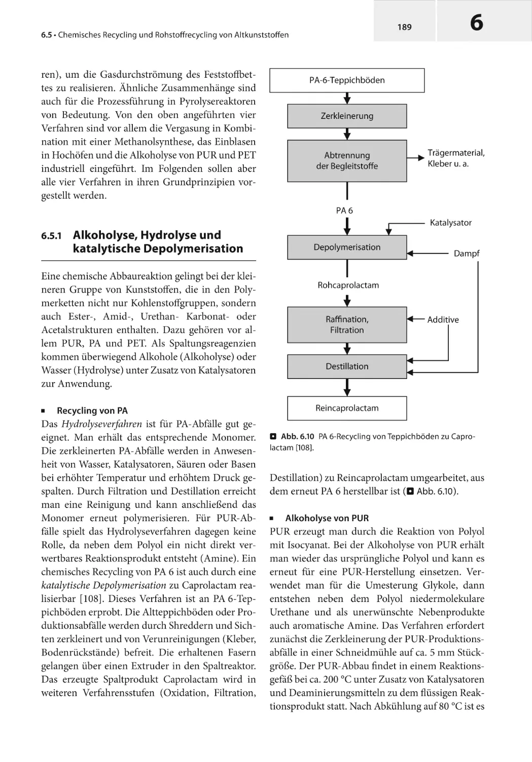 6.5.1 Alkoholyse, Hydrolyse und katalytische Depolymerisation