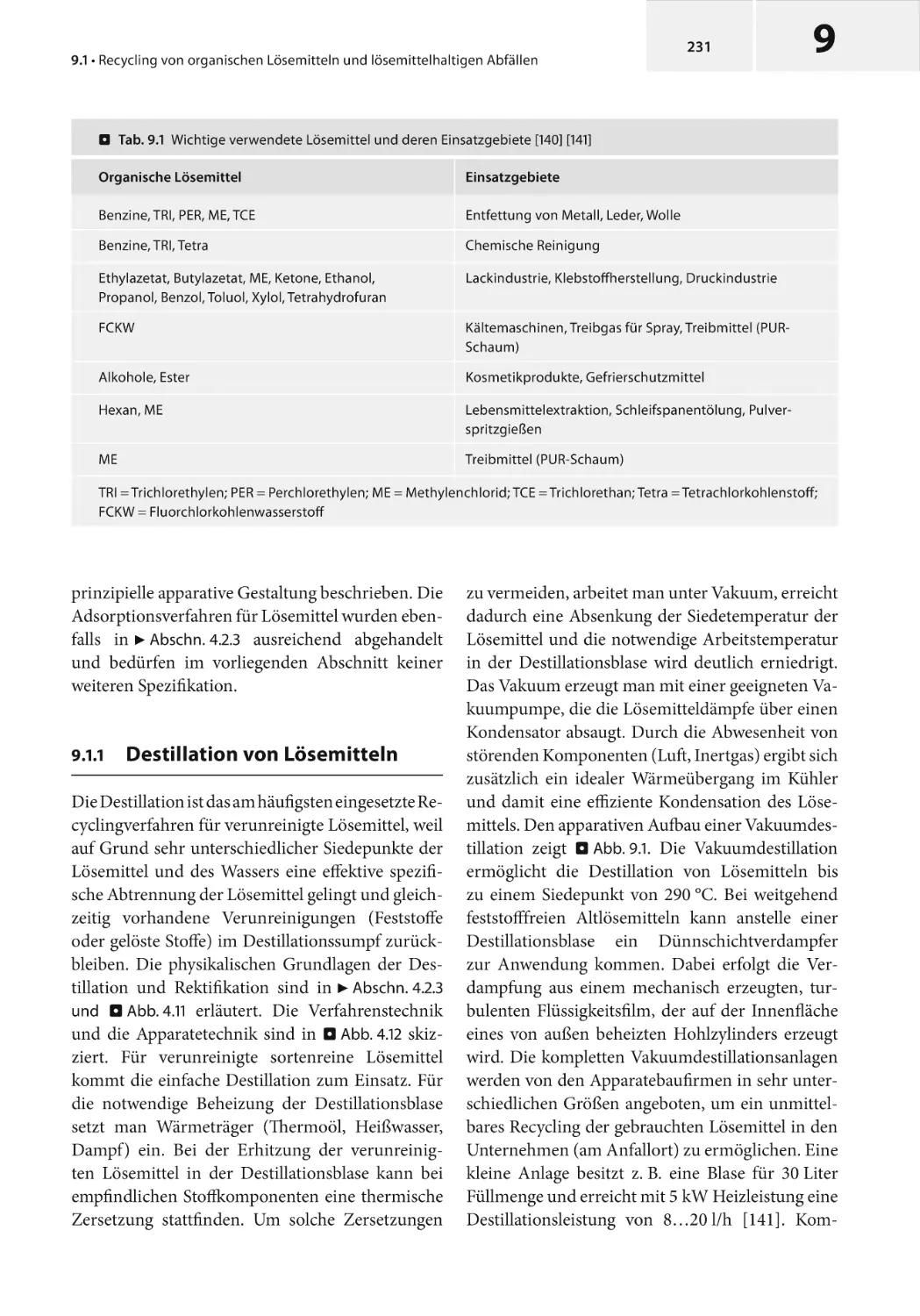 9.1.1 Destillation von Lösemitteln