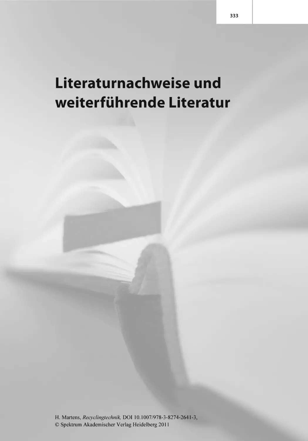 Literaturnachweise und weiterführende Literatur