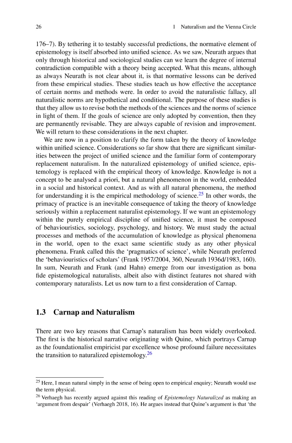 1.3 Carnap and Naturalism