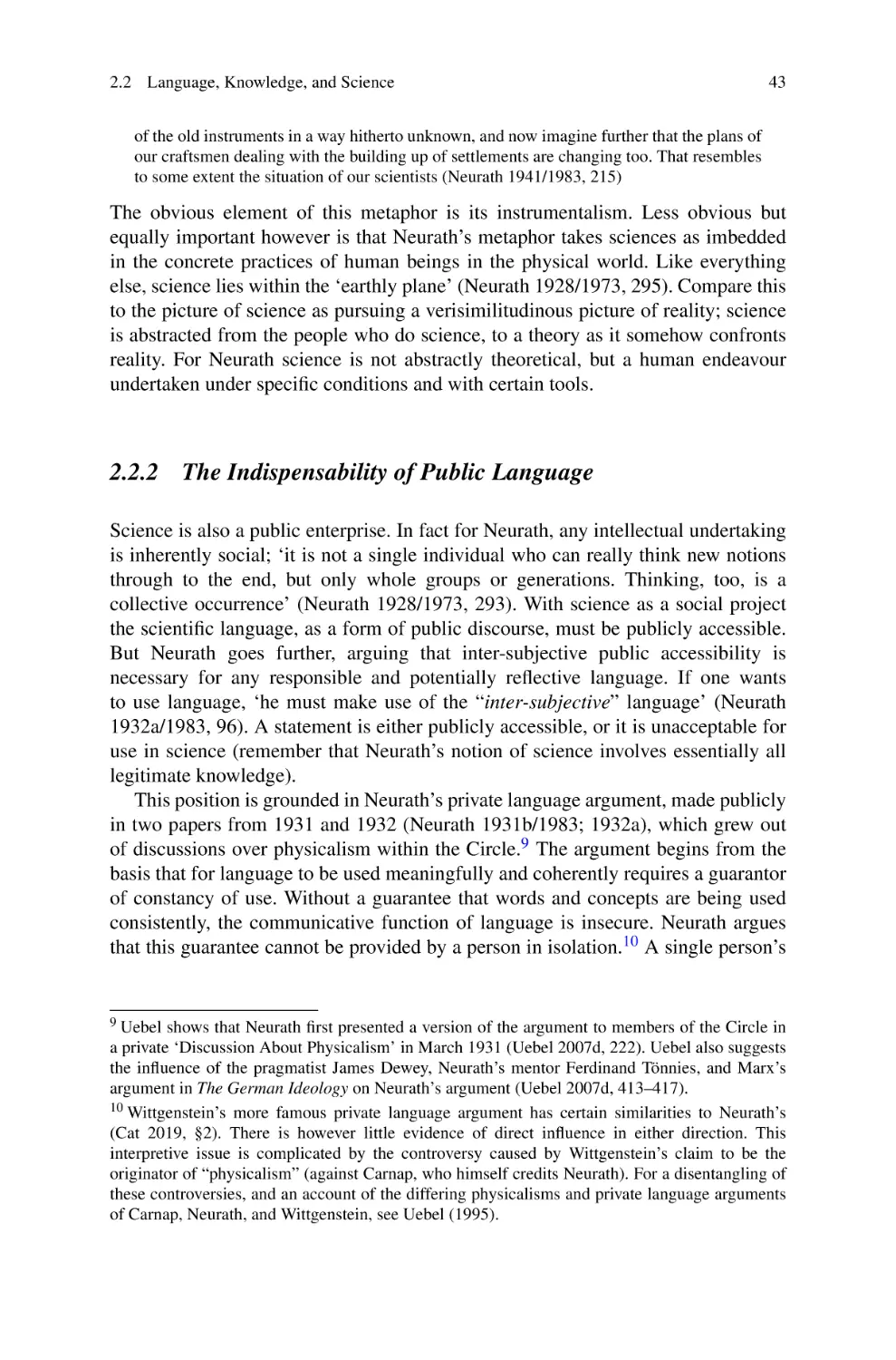 2.2.2 The Indispensability of Public Language