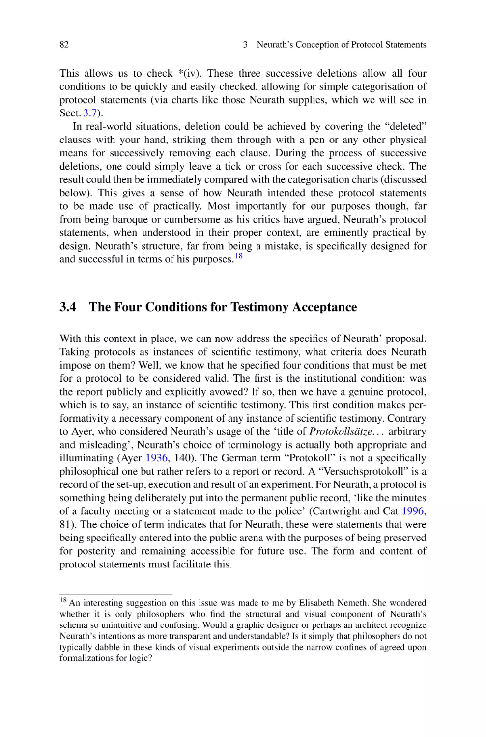 3.4 The Four Conditions for Testimony Acceptance