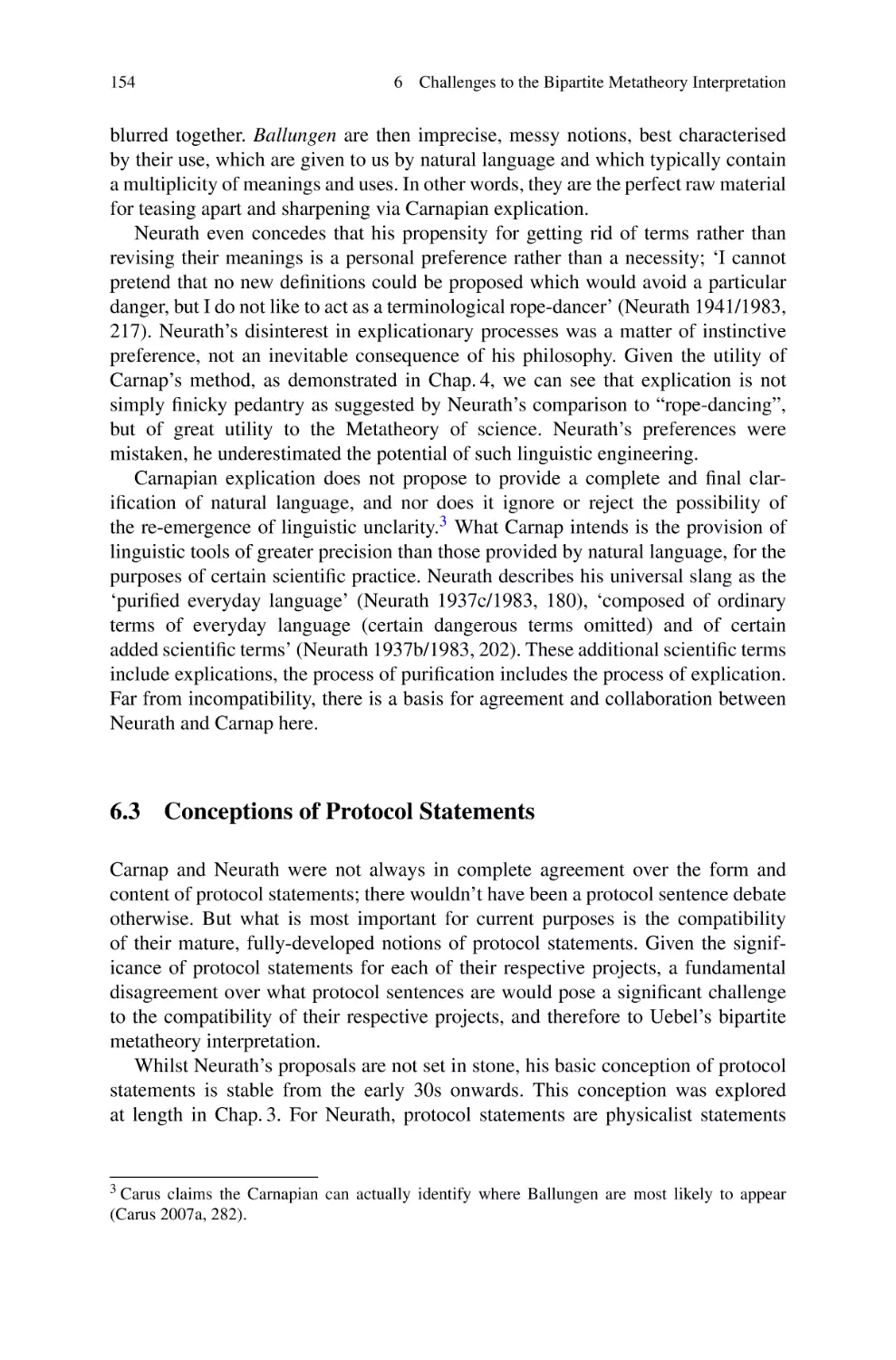 6.3 Conceptions of Protocol Statements