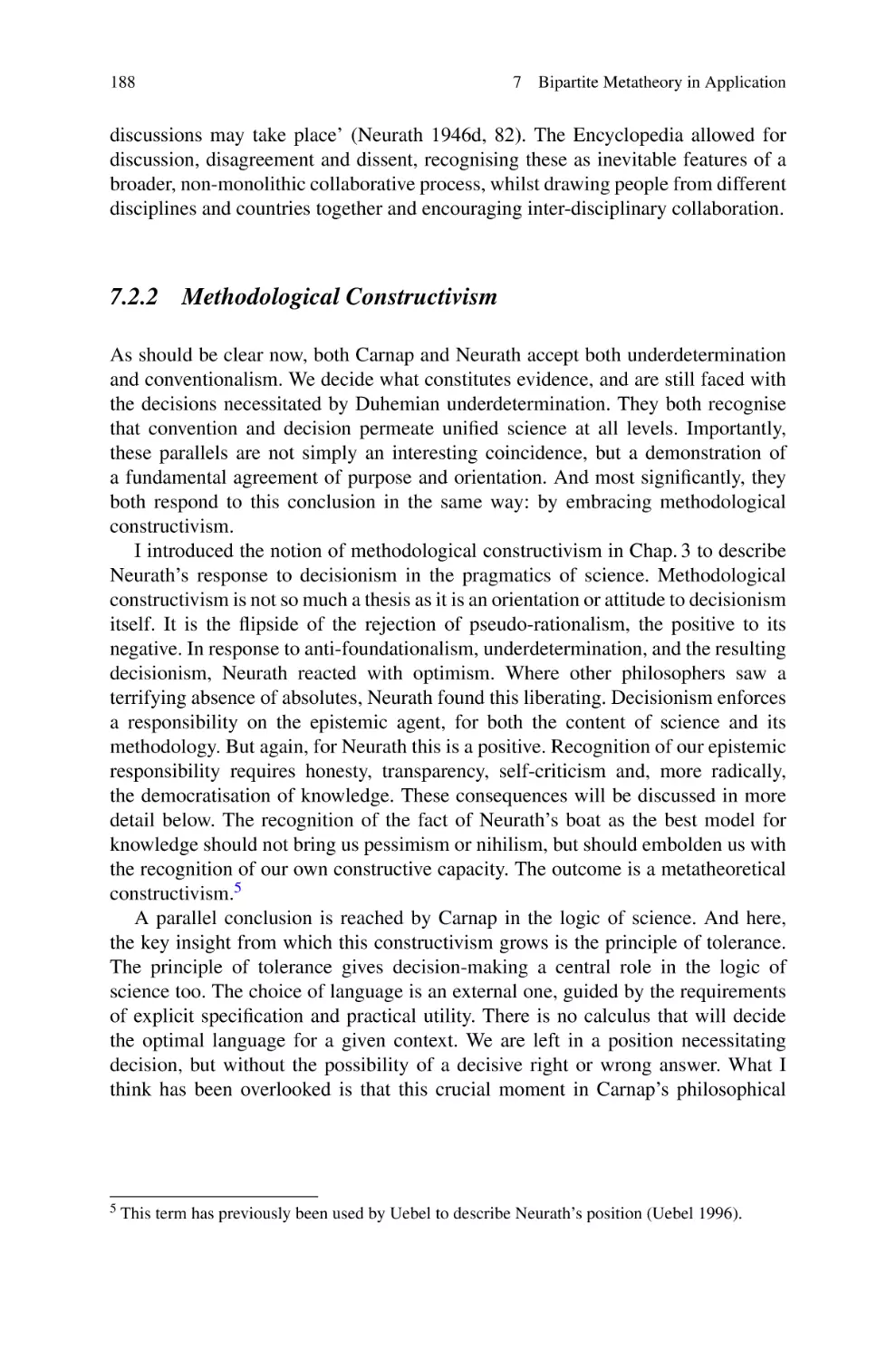 7.2.2 Methodological Constructivism