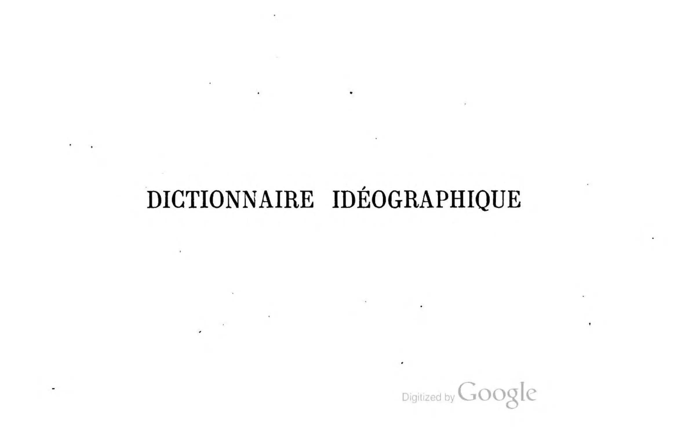 Dictionnaire idéographique