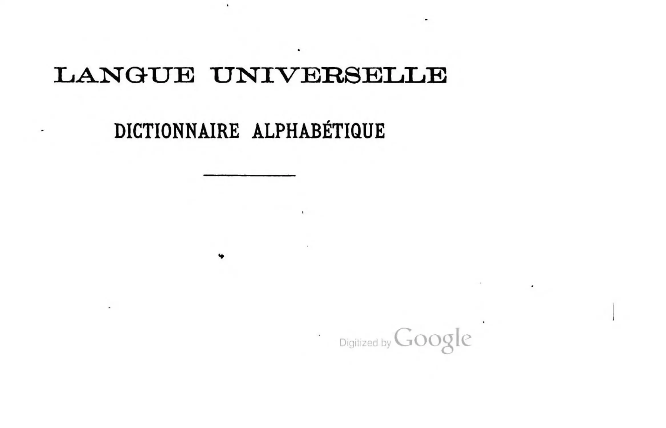 Dictionnaire alphabétique des 1re et 2e parties