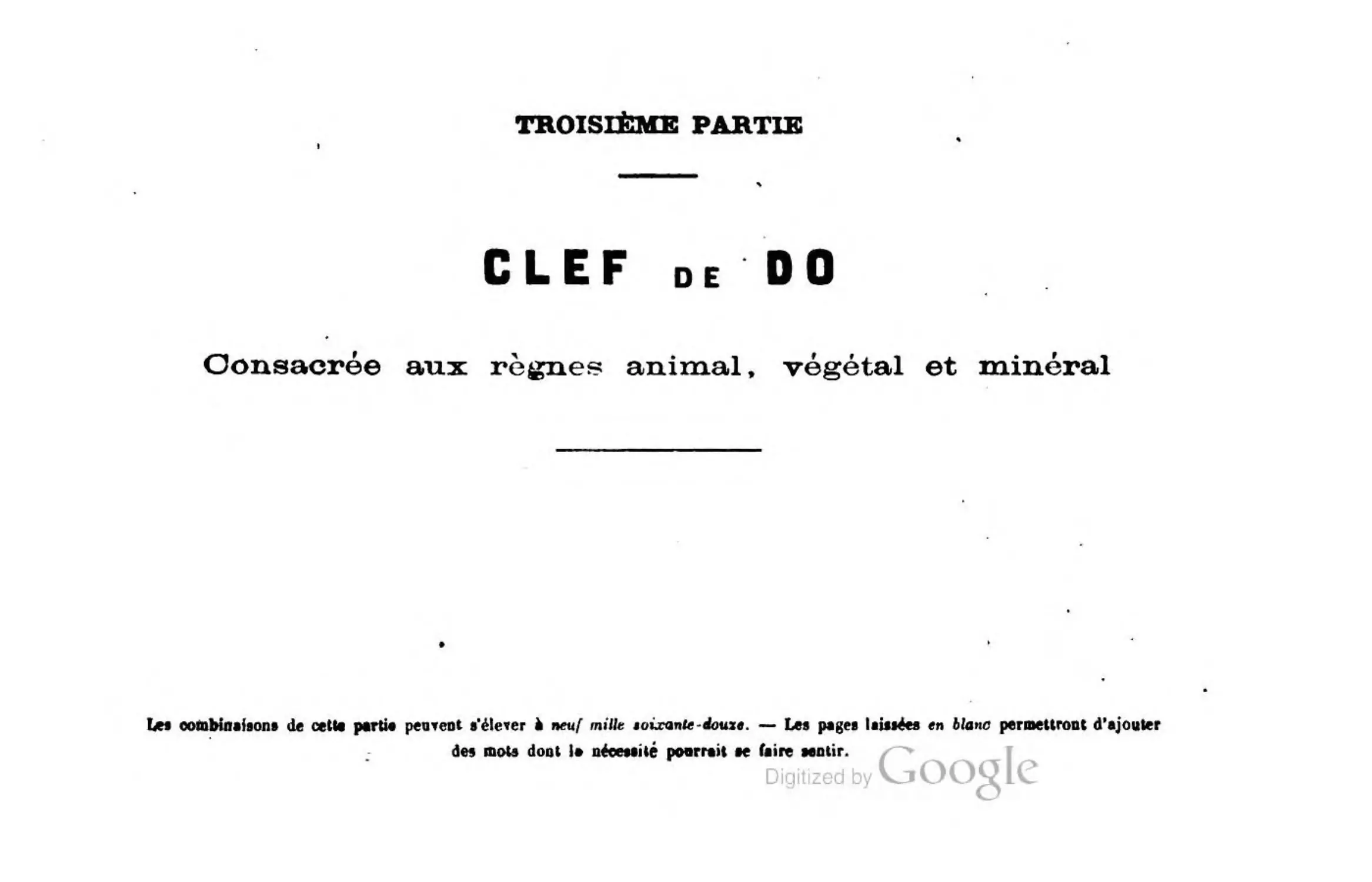 Dictionnaire idéographique. Troisième partie. Clef de DO