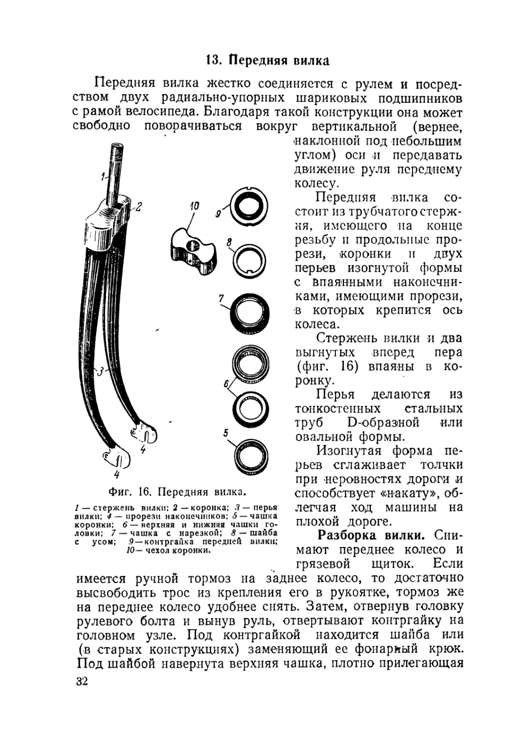 13. Передняя вилка