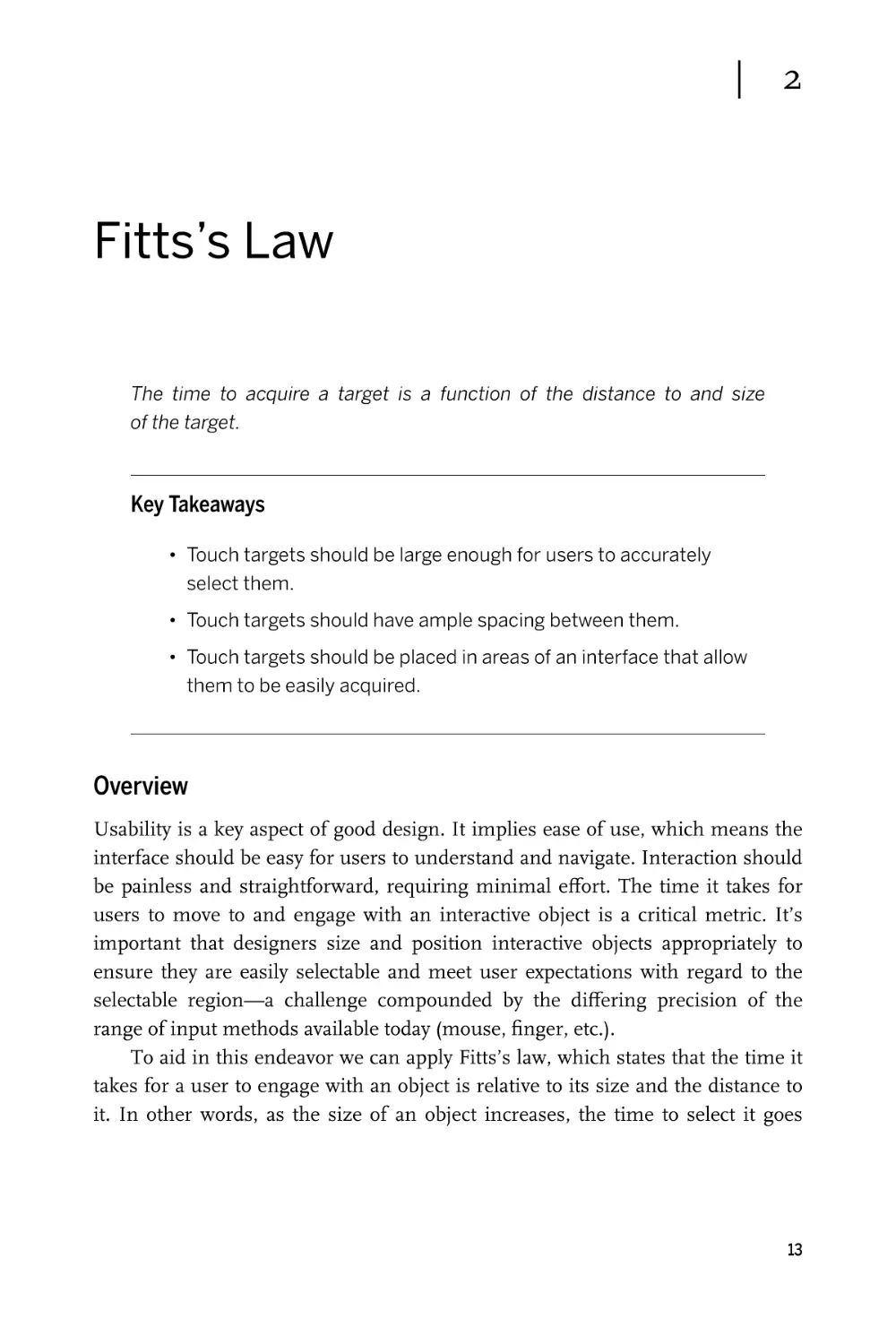 Chapter 2. Fitts’s Law
Overview
