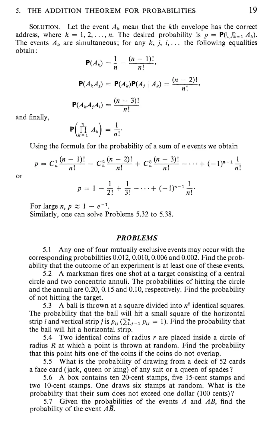 8 Evaluation of Probabilities of Occurrence of an Event in Repeated Independent Trials 30