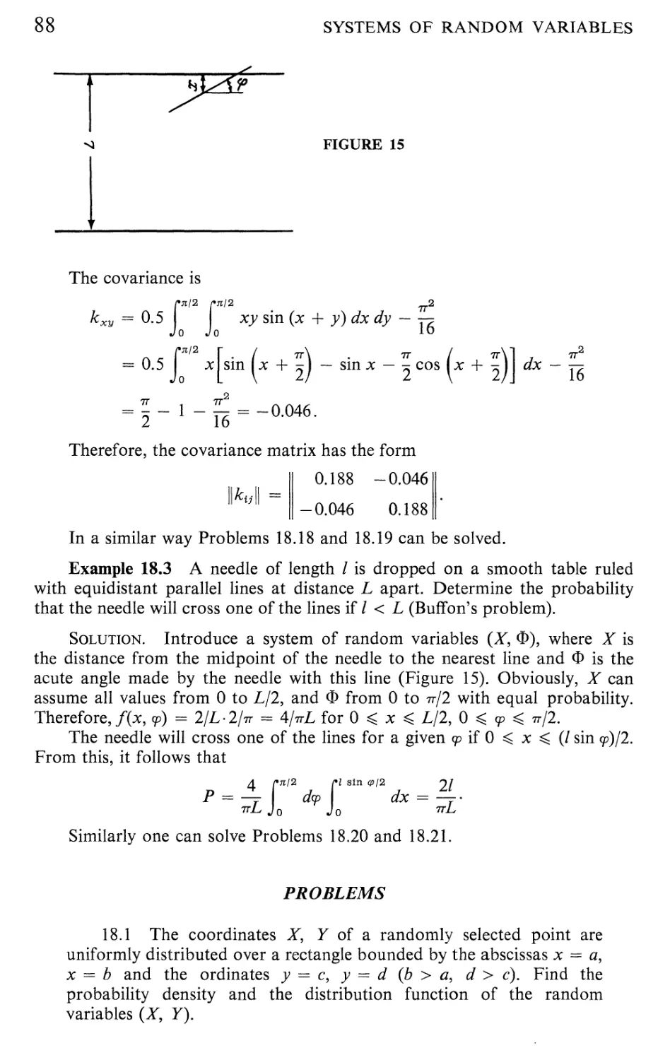 20 Distribution Laws of Subsystems of Continuous Random Variables and Conditional Distribution Laws 99