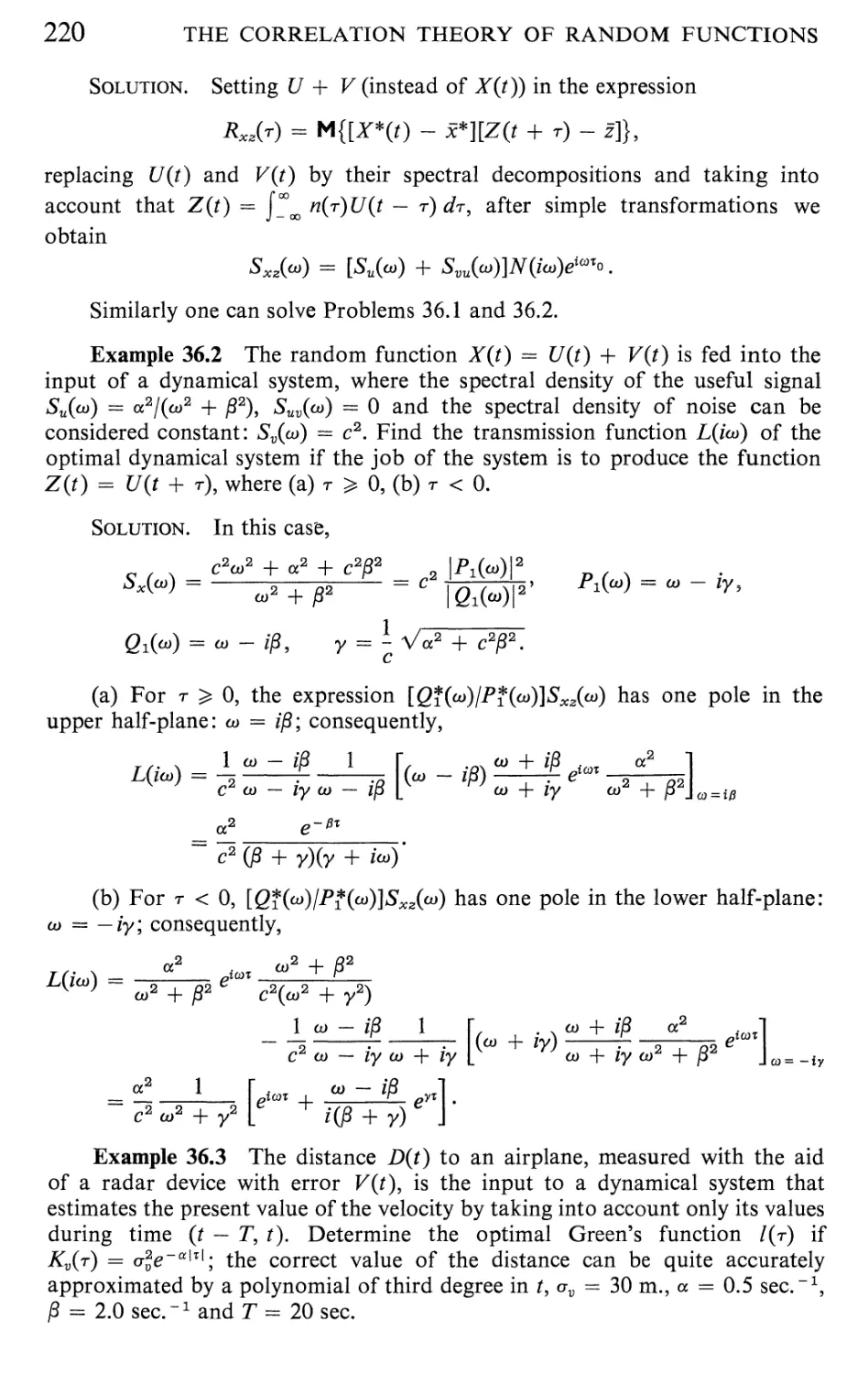 VIII Markov Processes 231