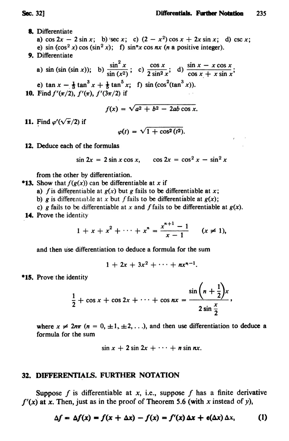 32. Differentials. Further Notation