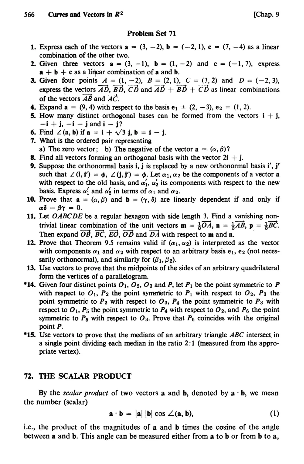 72. The Scalar Product