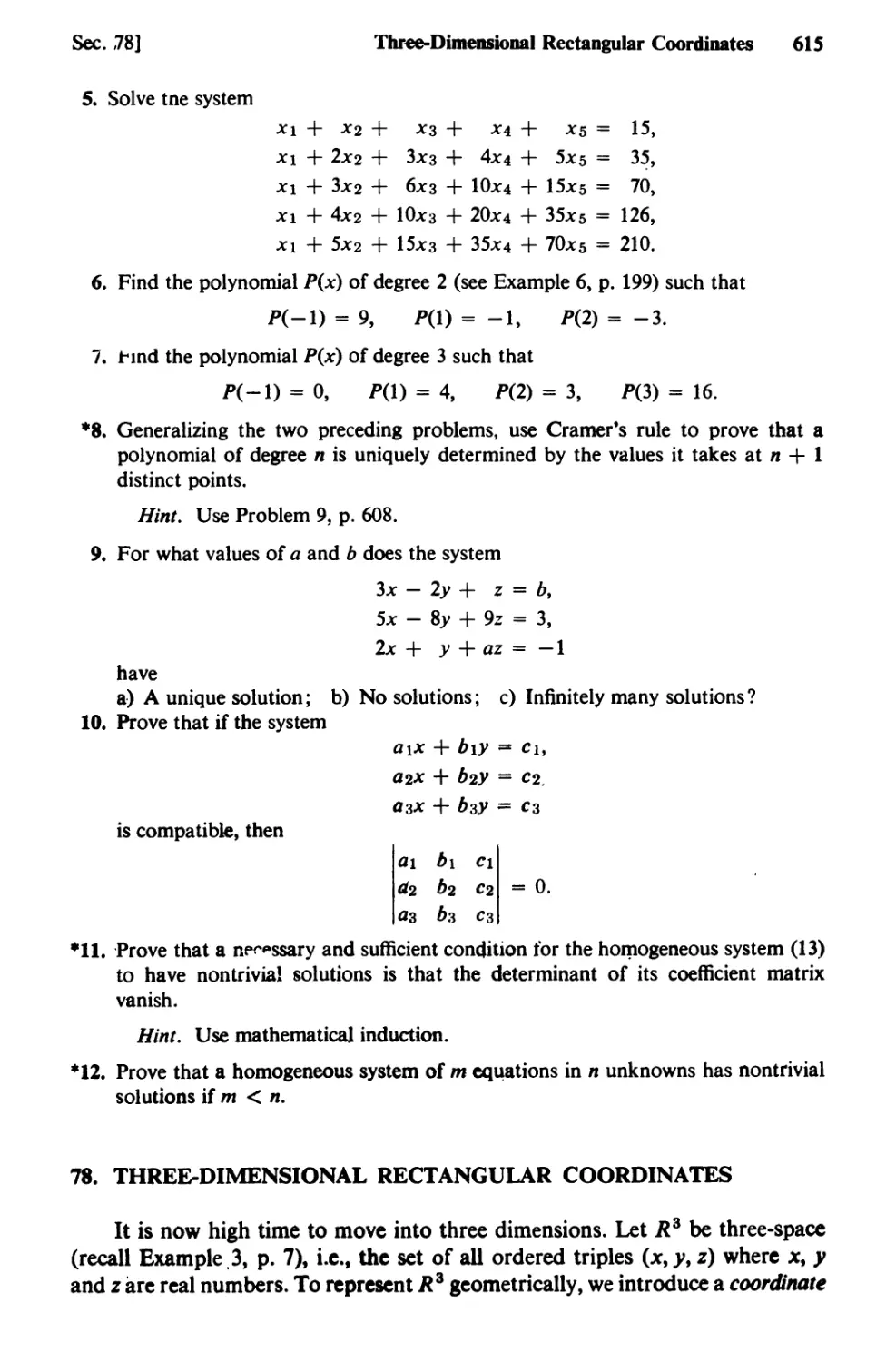 78. Three-Dimensional Rectangular Coordinates