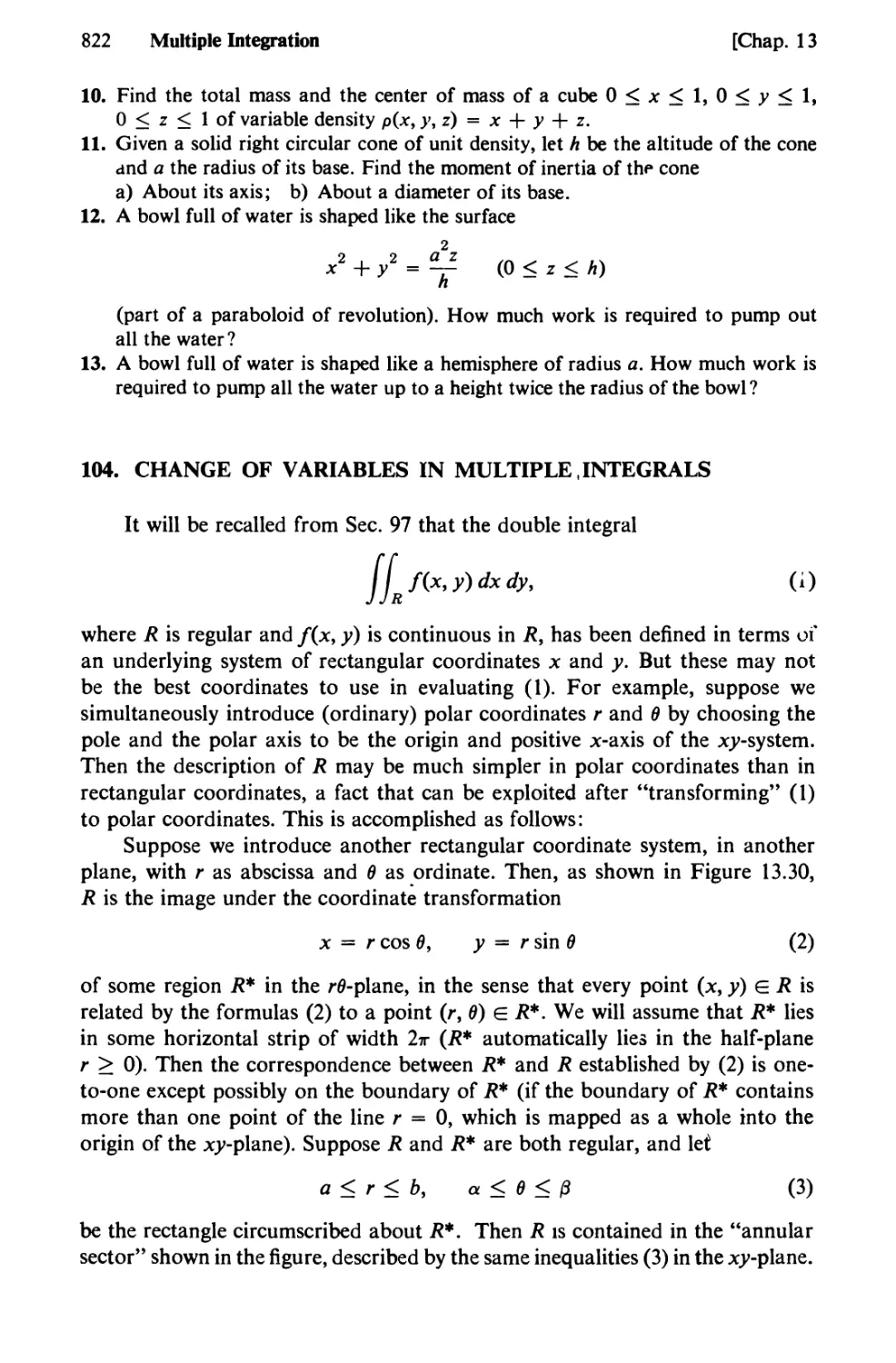 104. Change of Variables in Multiple Integrals